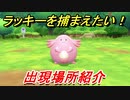 ポケモンピカブイ　ラッキーを捕まえる方法！出現場所紹介！図鑑コンプへの道！　【ポケットモンスター Let's Go! ピカチュウ・イーブイ】
