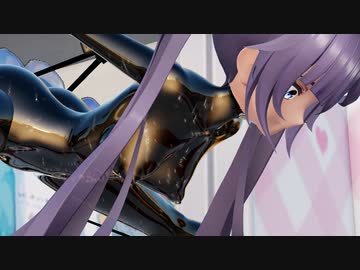 【Ray-mmd】ボディスーツモナがマジックミラーのある部屋で耐久前後運動