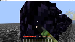 【Minecraft】素手で黒曜石を100個破壊するだけの動画