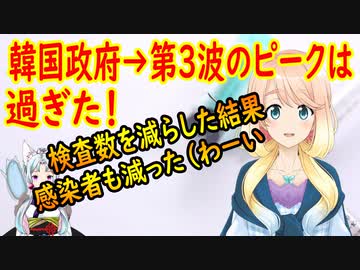 韓国政府「コロナ第3波のピークはもう過ぎた」正月連休で検査数が減った結果・・・【世界の〇〇にゅーす】