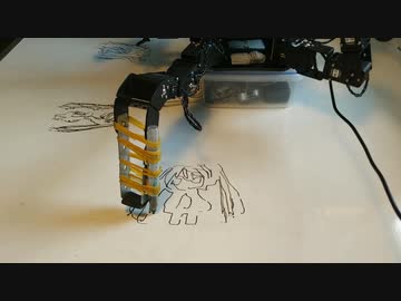 初音ミクさんをササッと描くロボット