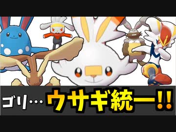 【実況】ポケモン剣盾 ゴリ…可愛いウサギ統一でたわむれる