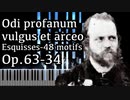 【アルカン】48のモチーフ集ーエスキス第3巻第34番 - 私は衆愚を嫌い、彼らを遠ざける Op.63-34【Synthesia/Alkan/Odi profanum vulgus et arceo】