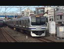 485系TG02編成「華」津田沼駅3番線通過&E217系Y-1編成 津田沼駅2番線入線