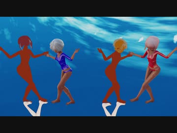 【Ray-mmd】ボディスーツのZ３とZ1がカモメ町でELECT