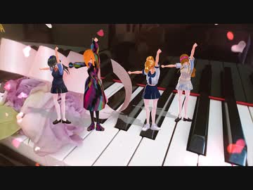 ［VRoid_MMD］私小説から飛び出たヒロインたち／ハッピーシンセサイザ（重音テト＆電圧空UTAUカバー）