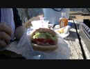 モスバーガー買って、山の山頂で食べる。