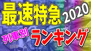 【鉄道豆知識】最速特急列車 列車別ランキング2020 #36