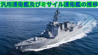 海上自衛隊NO4　汎用護衛艦及びミサイル護衛艦の推移