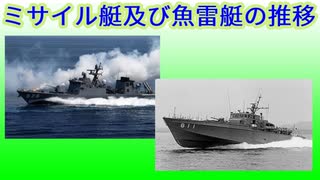 海上自衛隊NO9　ミサイル艇と魚雷艇の推移