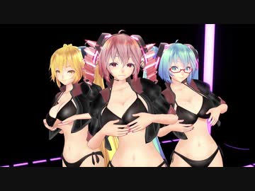 【MMD】Conqueror【Tda式改変：小悪魔バニーミク＆テト&ネル】