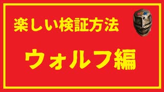 楽しい検証方法／ウォルフ編