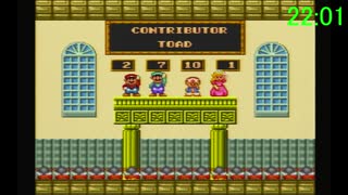 スーパーマリオUSAワープなしRTA 22:01