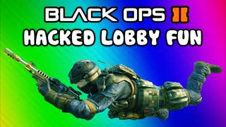 Black Ops 2 Hacked Lobby Funny Moments - Outside Rush, Dolphin Dives, Unlimited Hunter Killers