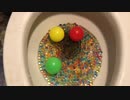 プラスチックのボールとオービーズをトイレに流してみた