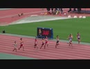 ２０１８年ジュニアオリンピック　女子Ｂ１００ｍ予選２組