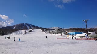 快晴の安比高原スキー場（2021年1月23日）