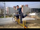 のまさんち「【自作サイクルトレーラー】第３号！一輪車タイヤ仕様完成」