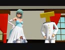 【MMD艦これ】ドレスアップ夕張にキンタマを思いっきりしばかれる提督
