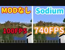【裏技】入れるだけでマイクラが軽くなるMOD紹介！【Sodium】