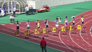 第２２回 東海高等学校新人陸上競技選手権大会　男子１００ｍ準決勝～決勝