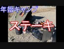 年明けキャンプ　ステーキ