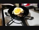 【ASMR】スキレットで目玉焼き乗せチーズバカ盛りハンバーグを作るだけ