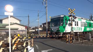 遠州鉄道のさぎの宮駅付近の踏切