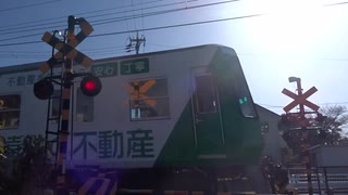 遠州鉄道の浜北駅付近の踏切