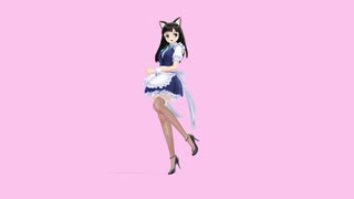 【MMD】猫耳メイドさんがくるくるするだけの動画（無音）