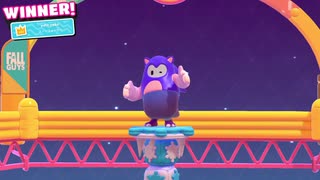 フォールガイズ７勝目　ジャンプアラウンド　ソニックと勝利モーションに注目