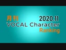 月刊VOCAL Characterランキング 2020年11月号