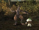 【FF11】芸人のリアクションのようなモーションで武器を落とすマムージャたち。
