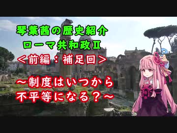 【共和政初期】琴葉姉妹のローマ史紹介Ⅲ【第Ⅱ回補足】