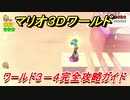 【マリオ３Ｄワールド】３－４攻略ガイド　グリーンスターとハンコの場所全部紹介！