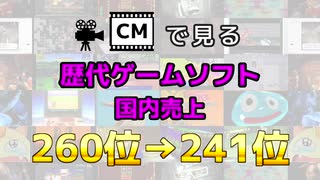 【最新】CMで見る歴代ゲームソフト国内売上 260位→241位