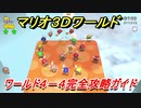 【マリオ３Ｄワールド】攻略　ワールド４－４　グリーンスターとハンコの場所全部紹介！
