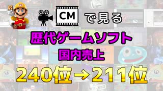 【最新】CMで見る歴代ゲームソフト国内売上 240位→211位