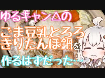 【おしゃれじゃないリアルな一人暮らし飯】ごま豆乳とろろきりたんぽ鍋を作るはずだった。