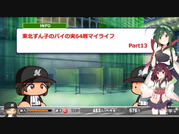 【パワプロ2020】東北ずん子のパイの実64層マイライフ part13 【VOICEROID実況】