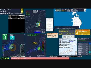 【緊急地震速報(予報) 千葉県東方沖(最大震度3　M 4.3)