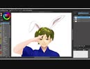 うさぎの日に兎耳描いてくっけて 遊んでたんだけど   ついでに兎耳のイラスト 紹介動画作ってみた