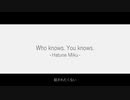 Who knows.You know. - Hatsune Miku -