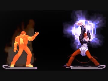 【格ゲーTAS】草薙京vs八神庵（CAPCOM vs SNK 2000 PRO)【AI高画質/60 fps】