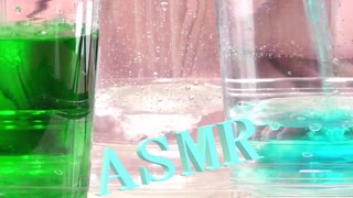 「音フェチ」ASMR！バイノーラル録音！色水シャワーで音遊び♪立体音響！イヤホン推奨