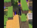 Minecraftのスティーブが階段から落ちてくる