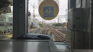 養老鉄道前面展望(西大垣 - 大垣) 1/8倍速