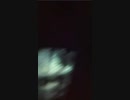 洗面所の前を流れるオレンジの光