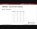 データの入力 - 判別分析（心理統計講座movie）