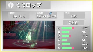 【ポケモン剣盾】とらのサイクルランクバトル part10【スカーフミミロップ】